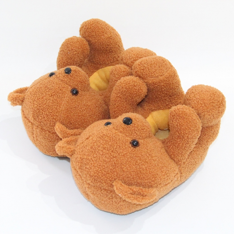 Teddy bear Children's shoes all-inclusive warm plush shoes   22x14x13cm