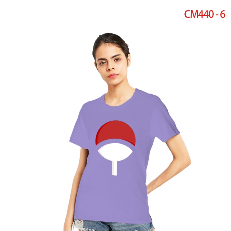 Naruto Women's Printed short-sleeved cotton T-shirt from S to 3X  CM440-6