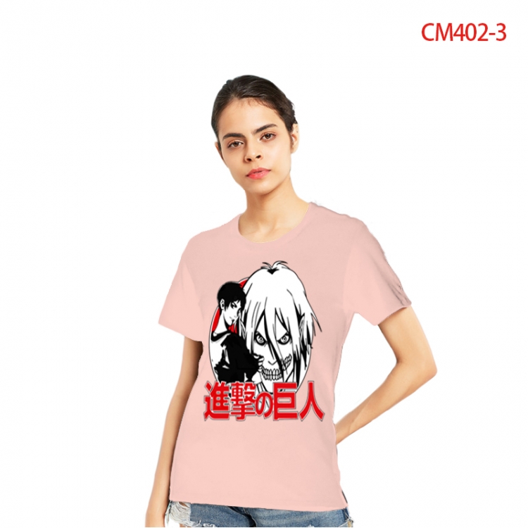 Shingeki no Kyojin Women's Printed short-sleeved cotton T-shirt from S to 3XL  CM402-3