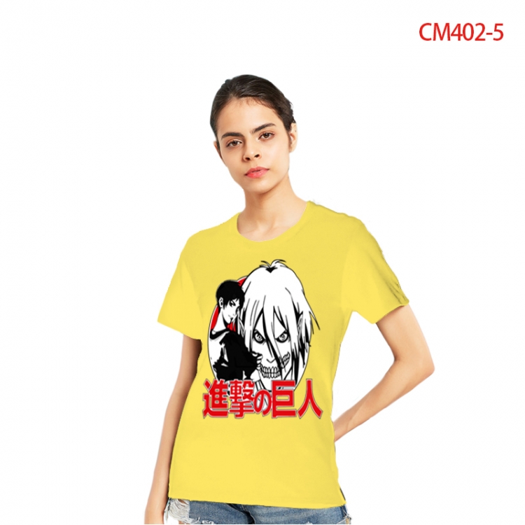 Shingeki no Kyojin Women's Printed short-sleeved cotton T-shirt from S to 3XL  CM402-5