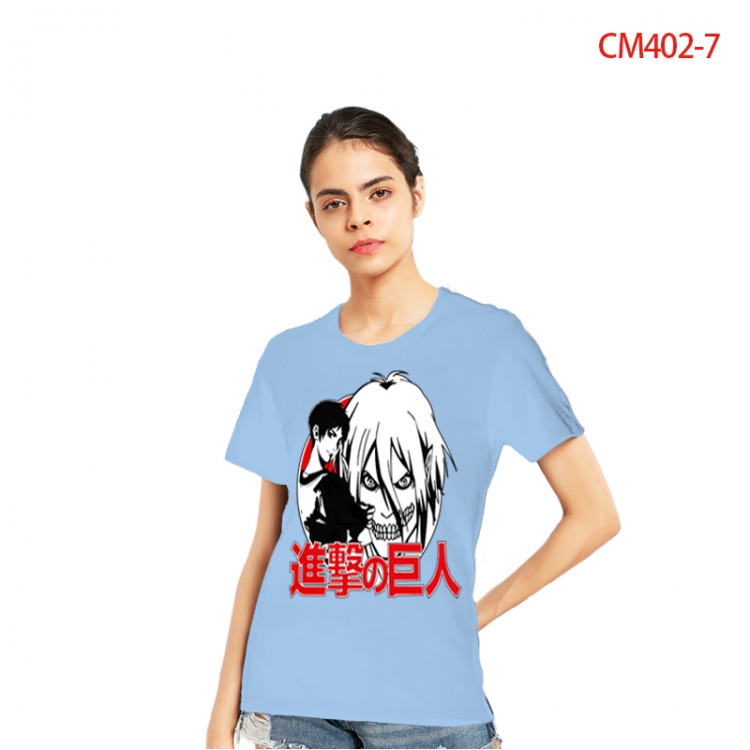 Shingeki no Kyojin Women's Printed short-sleeved cotton T-shirt from S to 3XL  CM402-