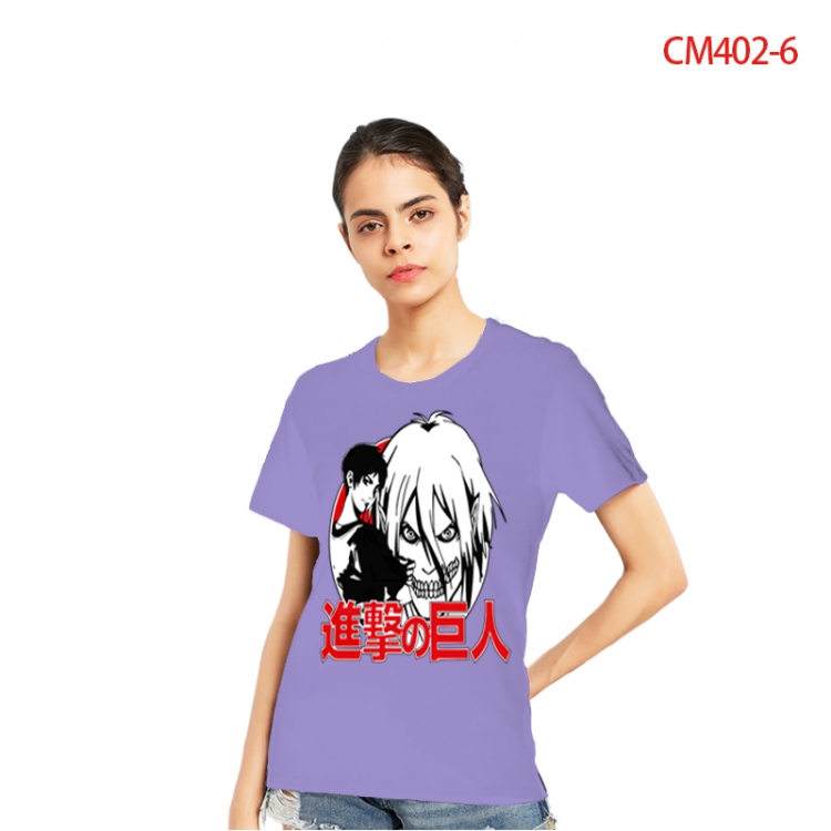 Shingeki no Kyojin Women's Printed short-sleeved cotton T-shirt from S to 3XL  CM402-6