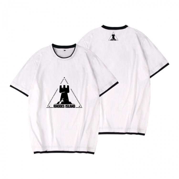 Arknights Full color printed short-sleeved fake two-piece T-shirt from S to XXXL