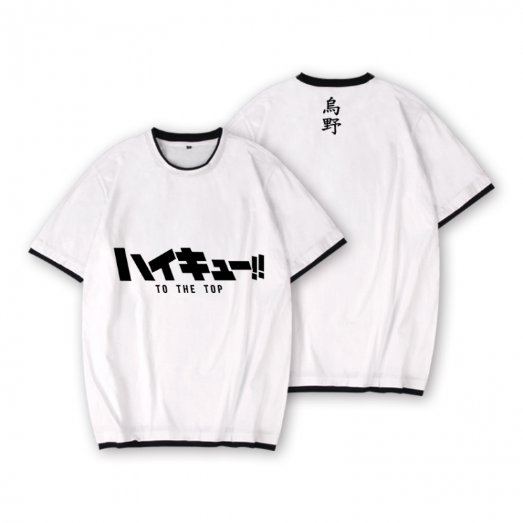 Haikyuu!! Full color printed short-sleeved fake two-piece T-shirt from S to XXXL