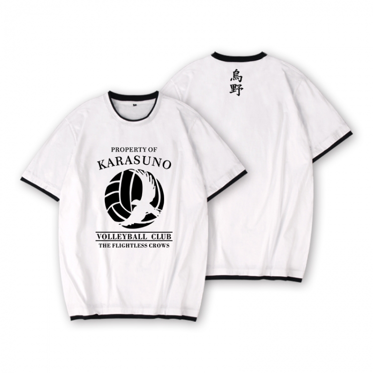 Haikyuu!! Full color printed short-sleeved fake two-piece T-shirt from S to XXXL