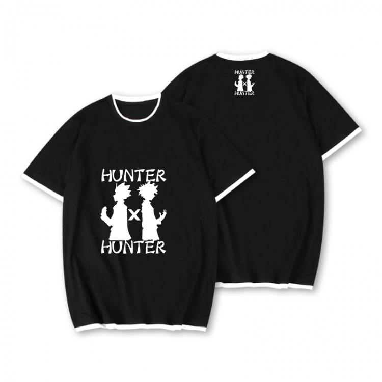 HunterXHunter Full color printed short-sleeved fake two-piece T-shirt from S to XXXL