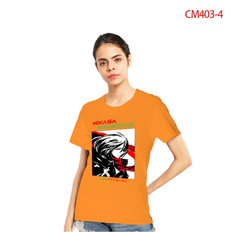 Shingeki no Kyojin Women's Printed short-sleeved cotton T-shirt from S to 3XL  CM403-4