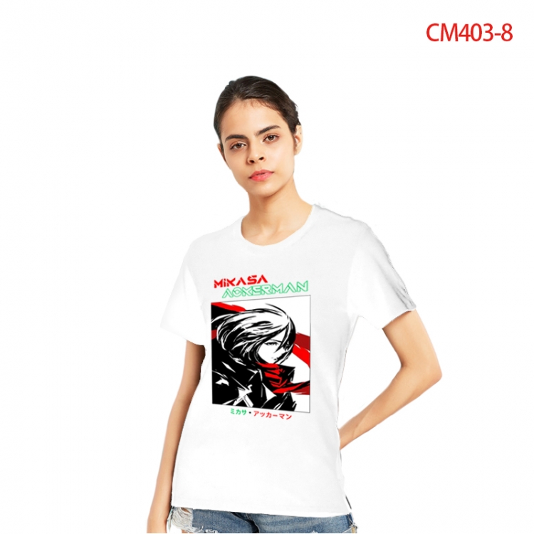 Shingeki no Kyojin Women's Printed short-sleeved cotton T-shirt from S to 3XL  CM403-8