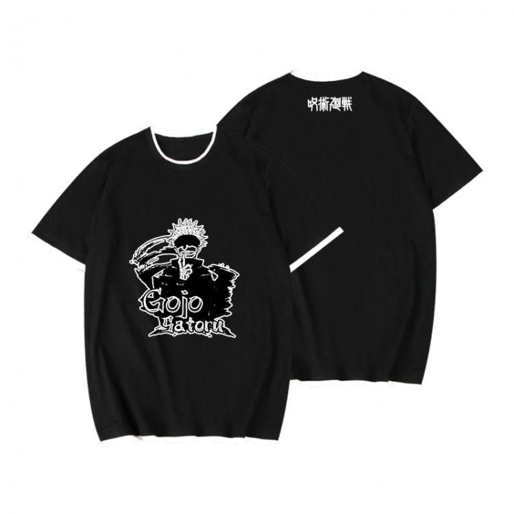 Jujutsu Kaisen Full color printed short-sleeved fake two-piece T-shirt from S to XXXL