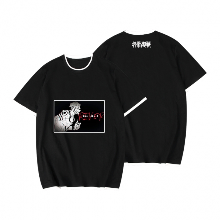 Jujutsu Kaisen Full color printed short-sleeved fake two-piece T-shirt from S to XXXL