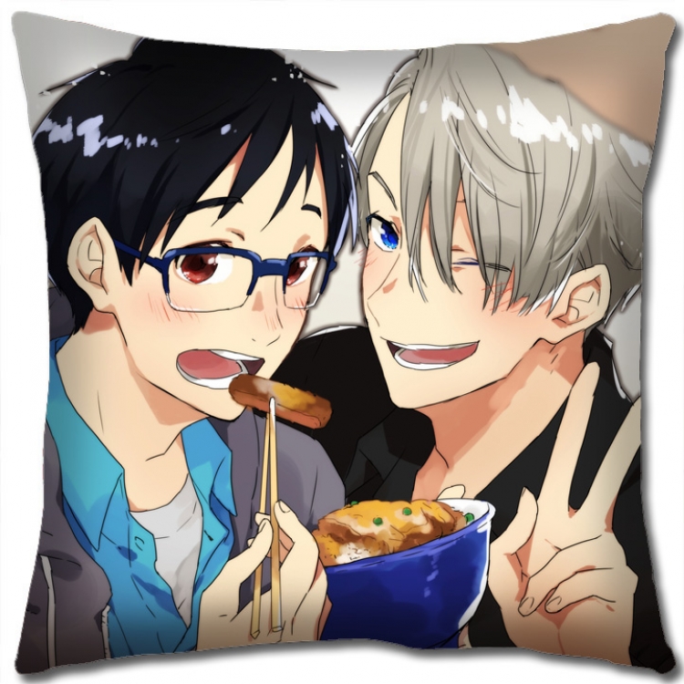 Pillow Yuri !!! on Ice Anime square full-color pillow cushion 45X45CM NO FILLING y15-179