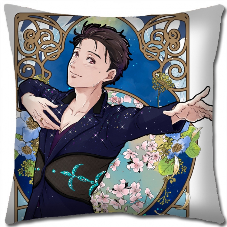 Pillow Yuri !!! on Ice Anime square full-color pillow cushion 45X45CM NO FILLING y15-132