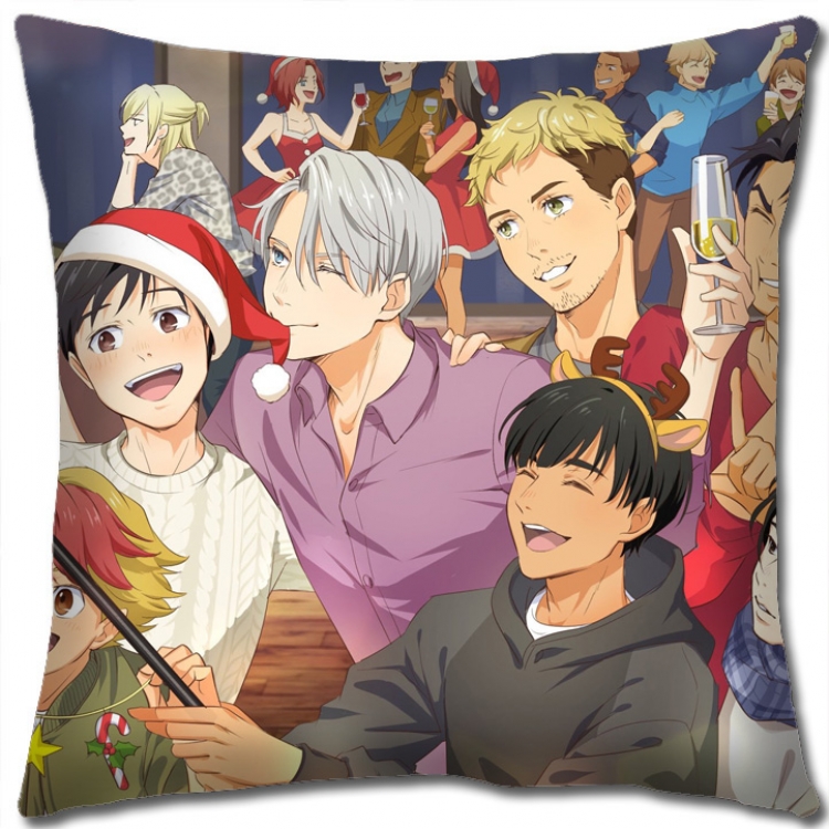 Pillow Yuri !!! on Ice Anime square full-color pillow cushion 45X45CM NO FILLING y15-159