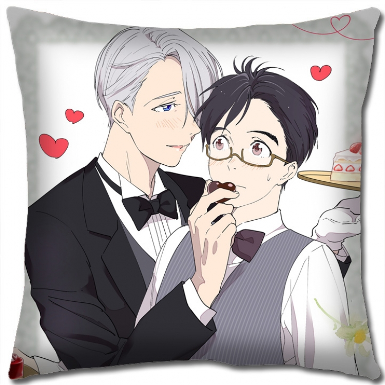Pillow Yuri !!! on Ice Anime square full-color pillow cushion 45X45CM NO FILLING y15-178