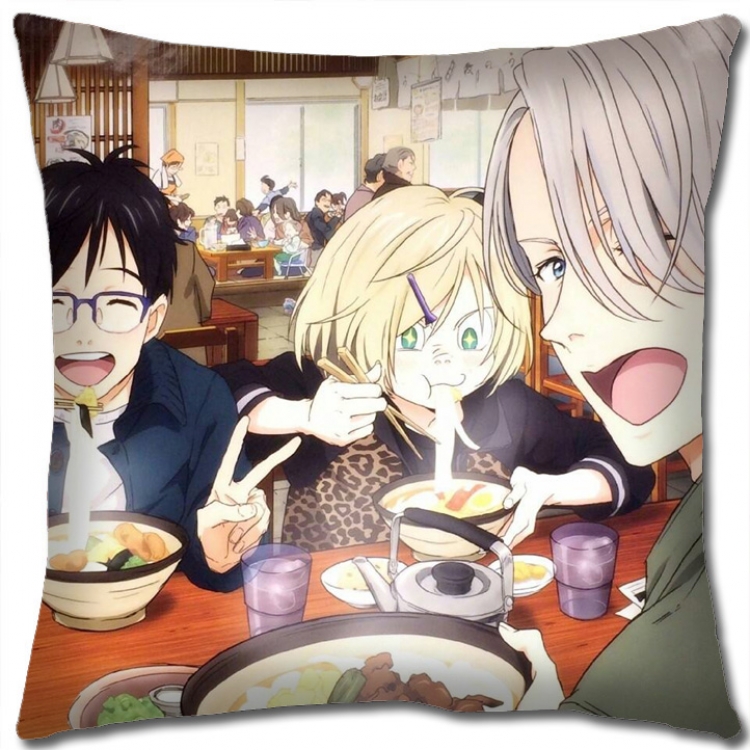 Pillow Yuri !!! on Ice Anime square full-color pillow cushion 45X45CM NO FILLING y15-173