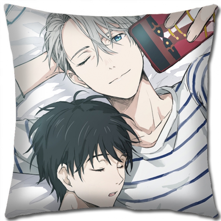 Pillow Yuri !!! on Ice Anime square full-color pillow cushion 45X45CM NO FILLING y15-158