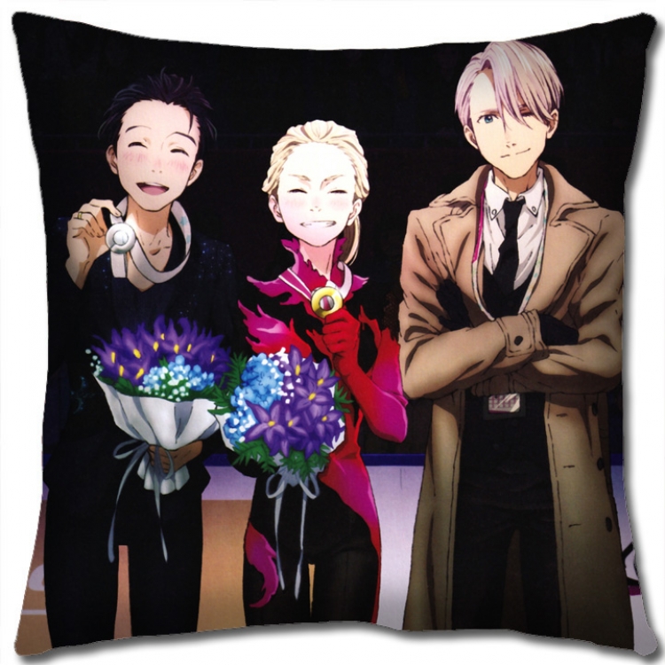 Pillow Yuri !!! on Ice Anime square full-color pillow cushion 45X45CM NO FILLING y15-165