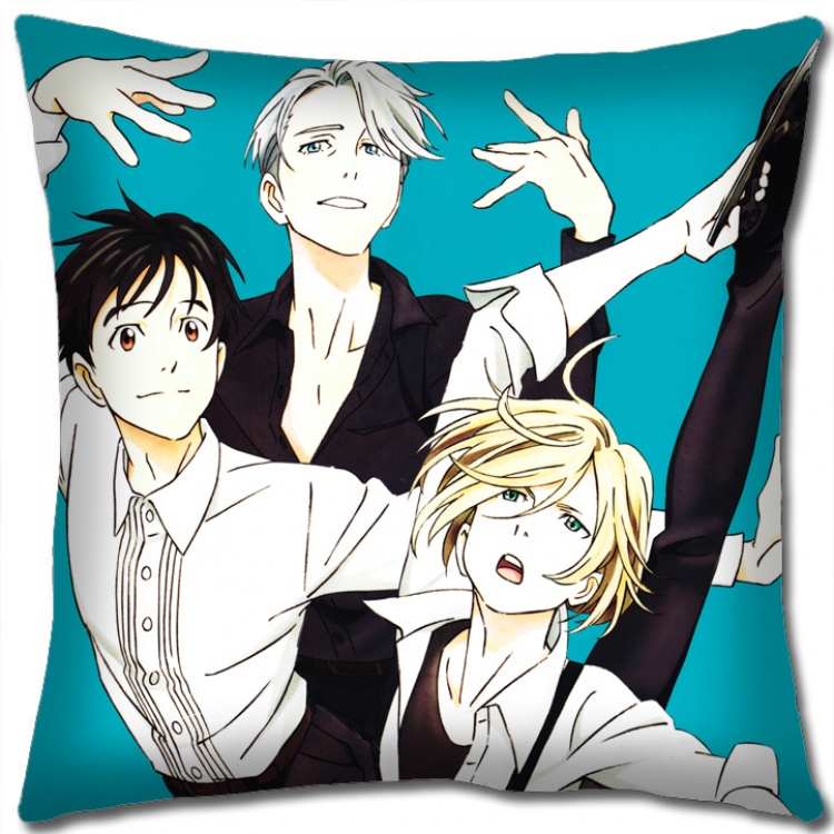 Pillow Yuri !!! on Ice Anime square full-color pillow cushion 45X45CM NO FILLING y15-164