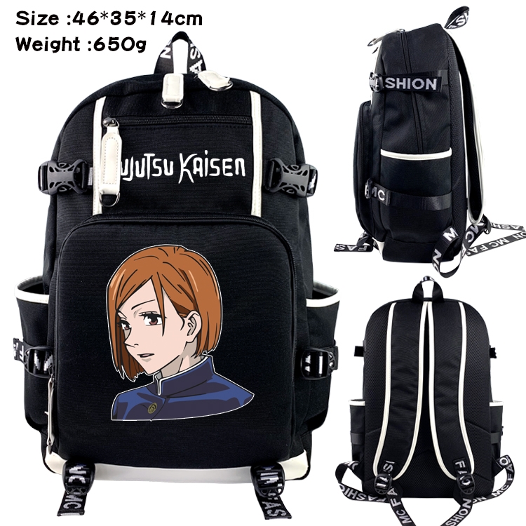 Jujutsu Kaisen Trendy Shoulder Student Canvas Backpack 07A