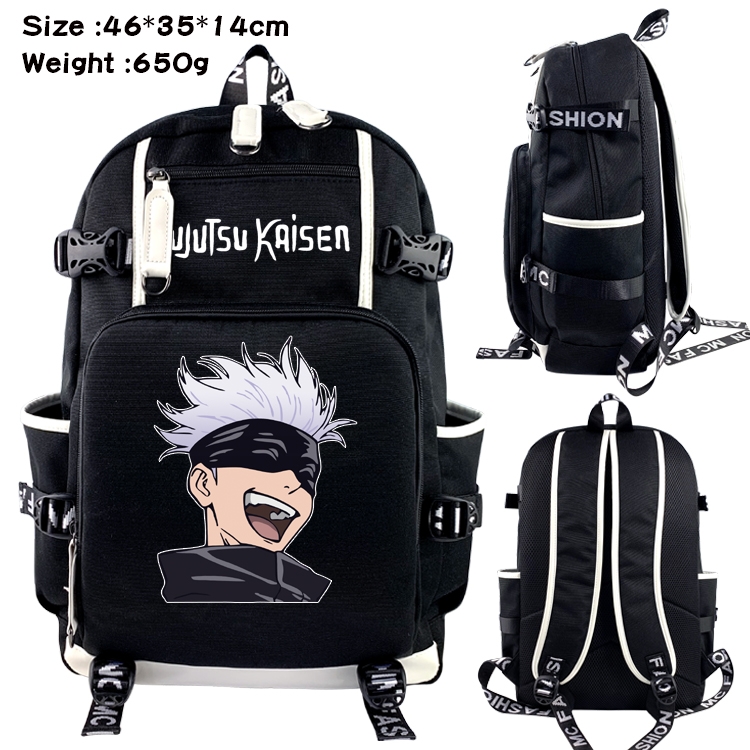 Jujutsu Kaisen Trendy Shoulder Student Canvas Backpack  09A