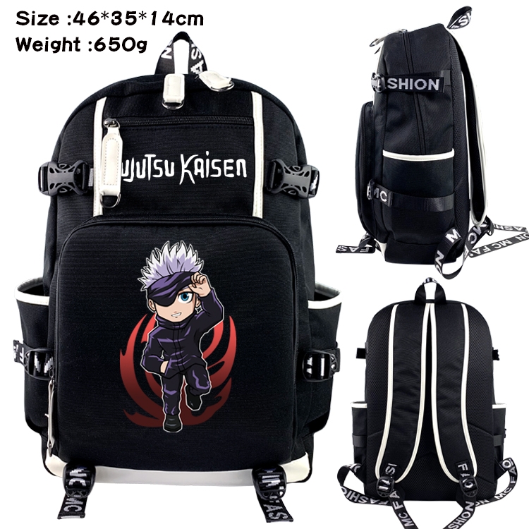 Jujutsu Kaisen Trendy Shoulder Student Canvas Backpack 18A