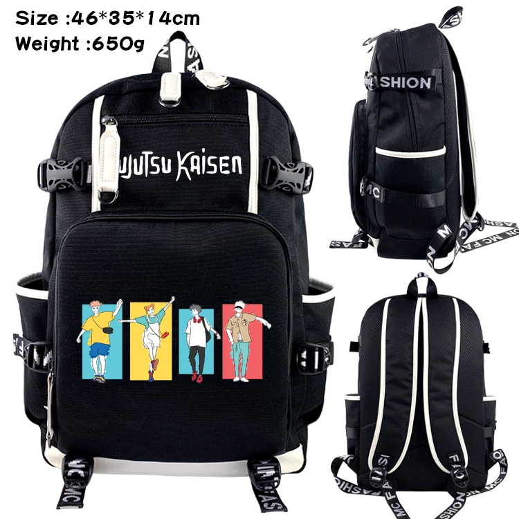 Jujutsu Kaisen Trendy Shoulder Student Canvas Backpack 05A