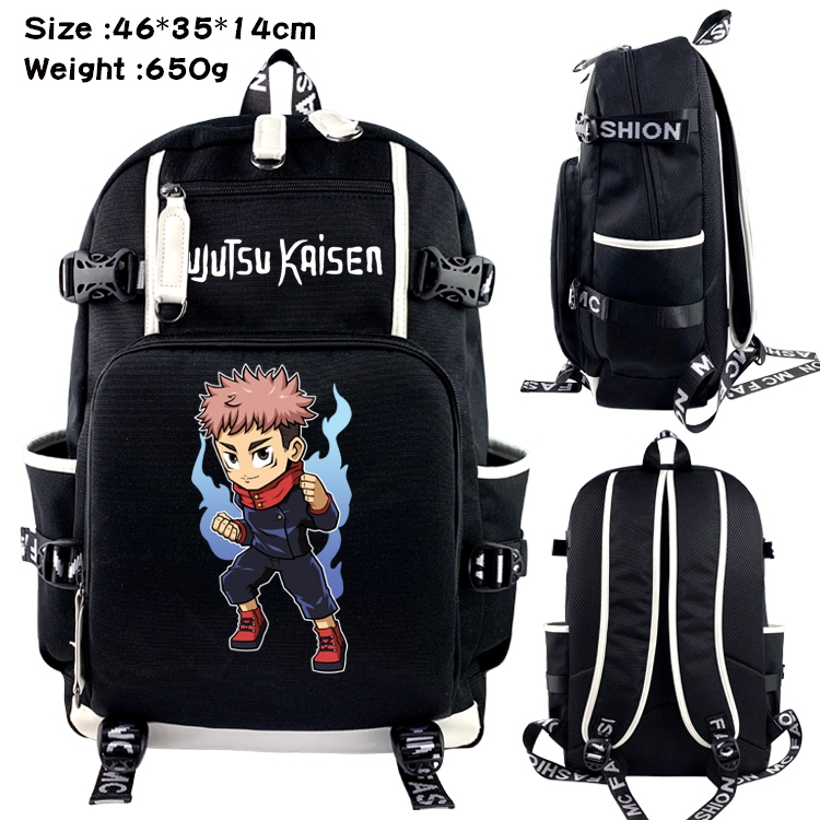 Jujutsu Kaisen Trendy Shoulder Student Canvas Backpack  14A