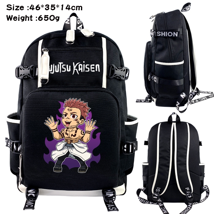 Jujutsu Kaisen Trendy Shoulder Student Canvas Backpack 16A