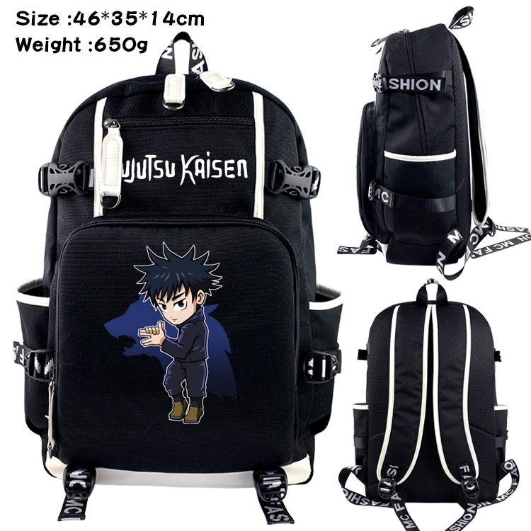 Jujutsu Kaisen Trendy Shoulder Student Canvas Backpack 17A