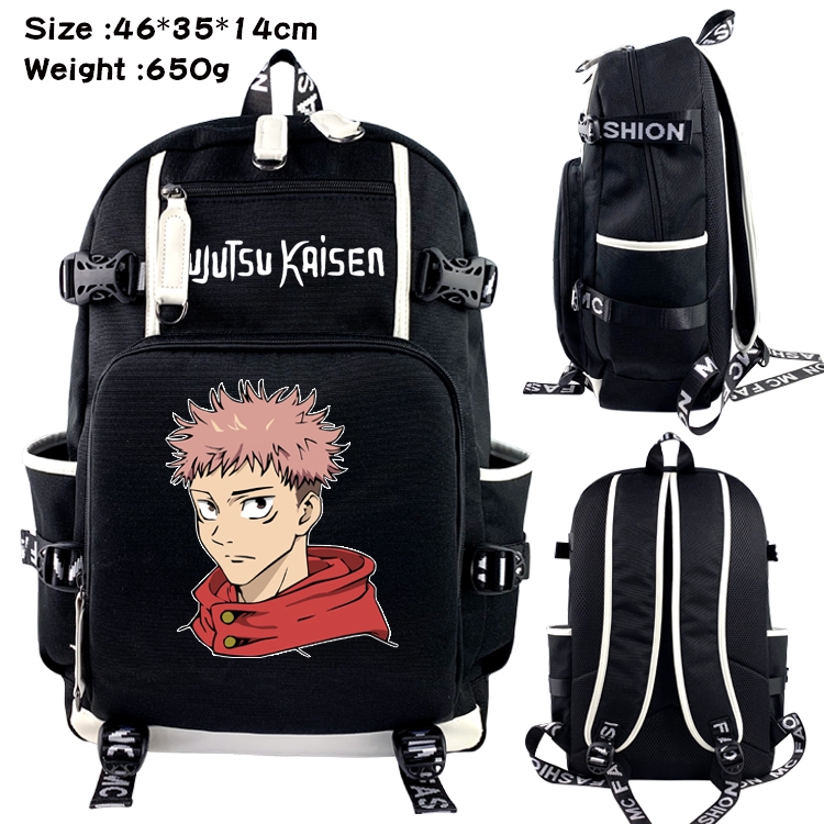 Jujutsu Kaisen Trendy Shoulder Student Canvas Backpack 10A