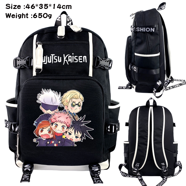 Jujutsu Kaisen Trendy Shoulder Student Canvas Backpack 01A