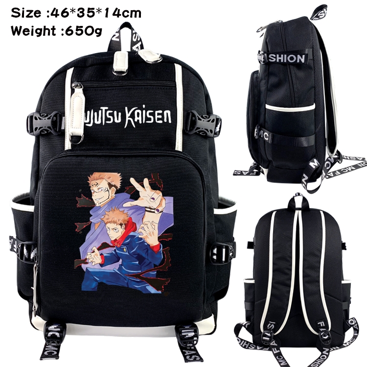 Jujutsu Kaisen Trendy Shoulder Student Canvas Backpack  04A