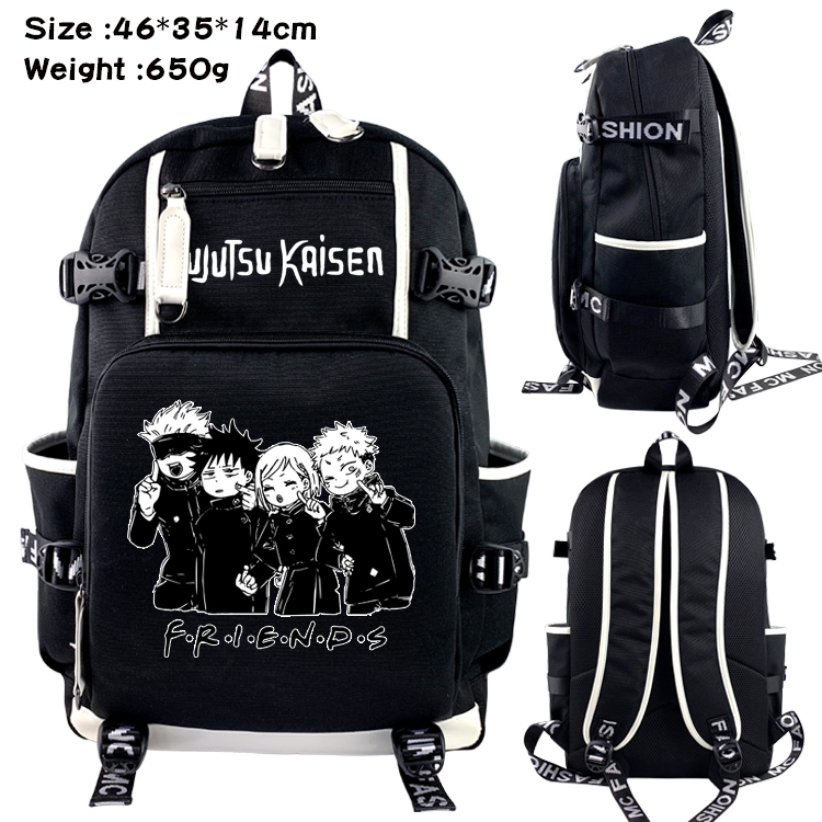 Jujutsu Kaisen Trendy Shoulder Student Canvas Backpack 02A