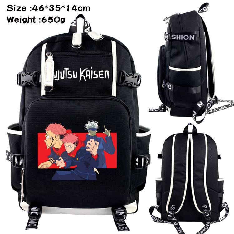 Jujutsu Kaisen Trendy Shoulder Student Canvas Backpack  03A