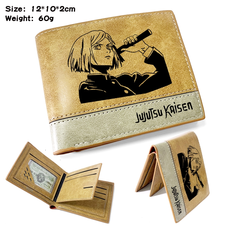 Jujutsu Kaisen Anime PU Bifold Embossed Wallet 12X10X2CM 60G