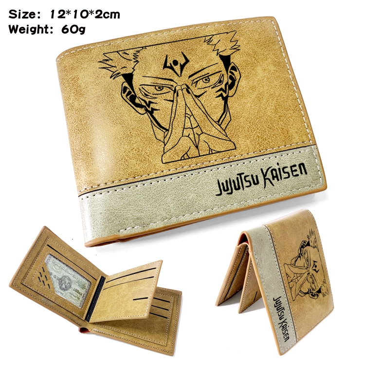 Jujutsu Kaisen Anime PU Bifold Embossed Wallet 12X10X2CM 60G