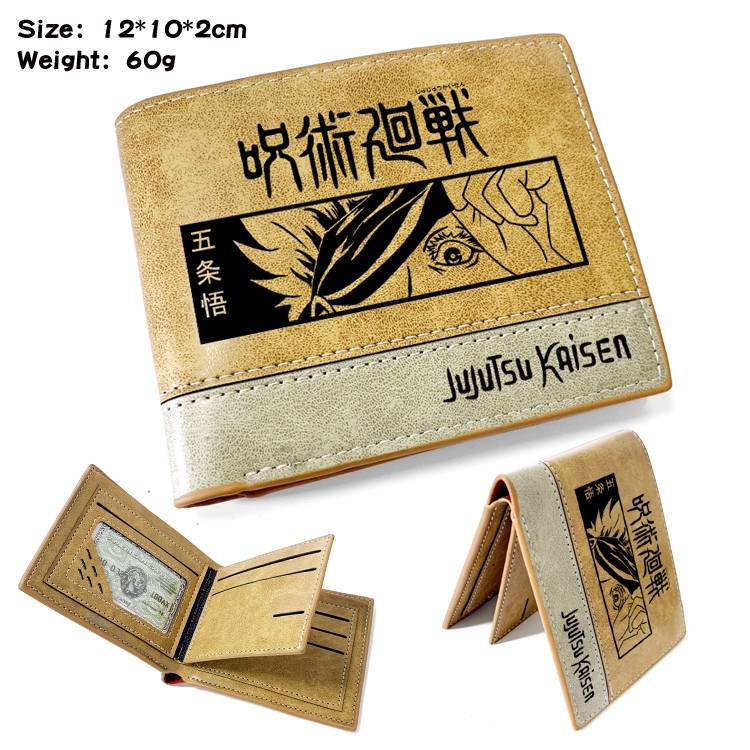Jujutsu Kaisen Anime PU Bifold Embossed Wallet 12X10X2CM 60G  style F
