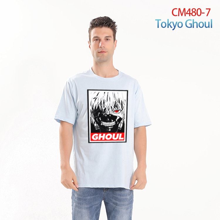 Tokyo Ghoul Printed short-sleeved cotton T-shirt from S to 3XL CM-480-7