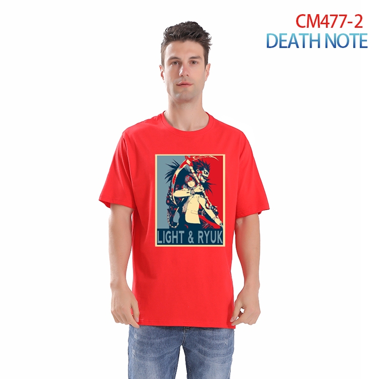 Death note Printed short-sleeved cotton T-shirt from S to 3XL CM-477-2