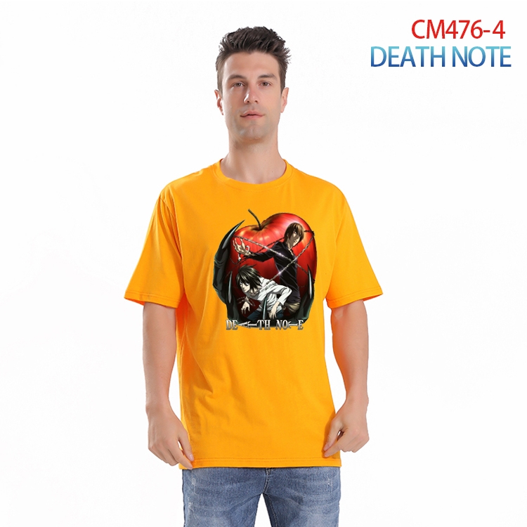 Death note Printed short-sleeved cotton T-shirt from S to 3XL CM-476-4