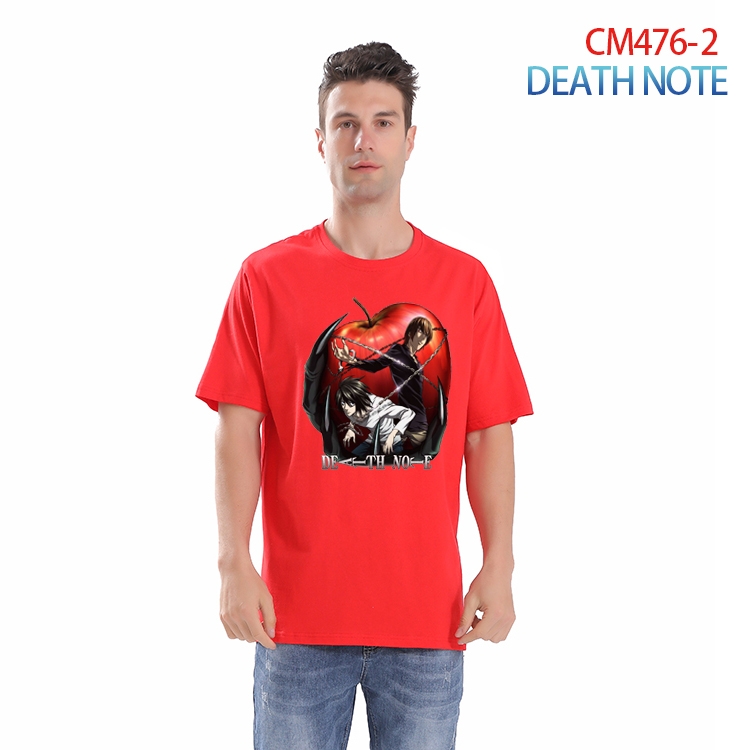 Death note Printed short-sleeved cotton T-shirt from S to 3XL CM-476-2