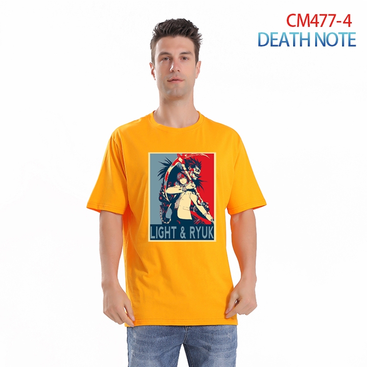 Death note Printed short-sleeved cotton T-shirt from S to 3XL CM-477-4