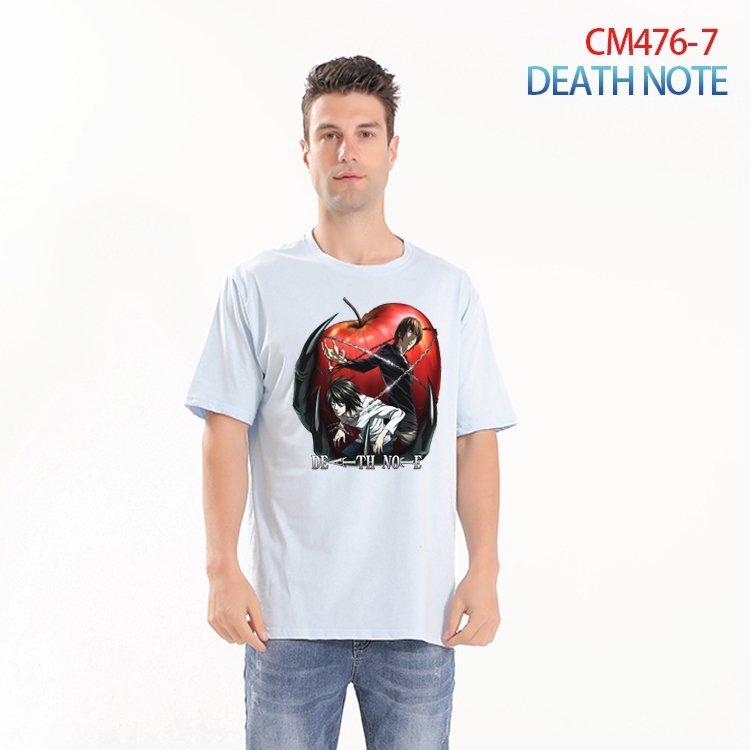 Death note Printed short-sleeved cotton T-shirt from S to 3XL CM-476-7