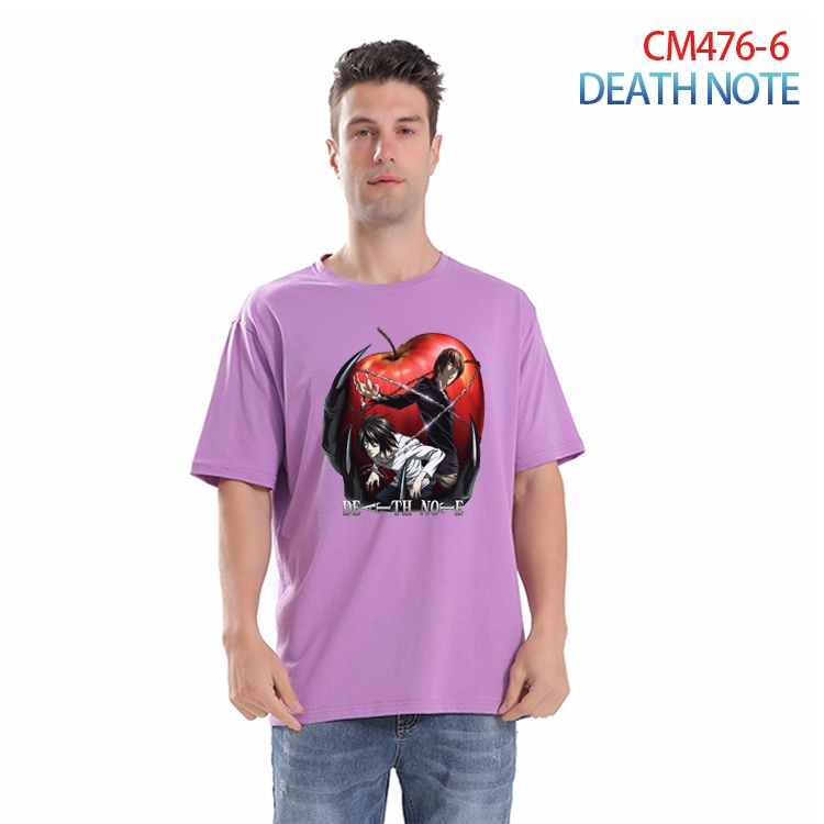 Death note Printed short-sleeved cotton T-shirt from S to 3XL CM-476-6