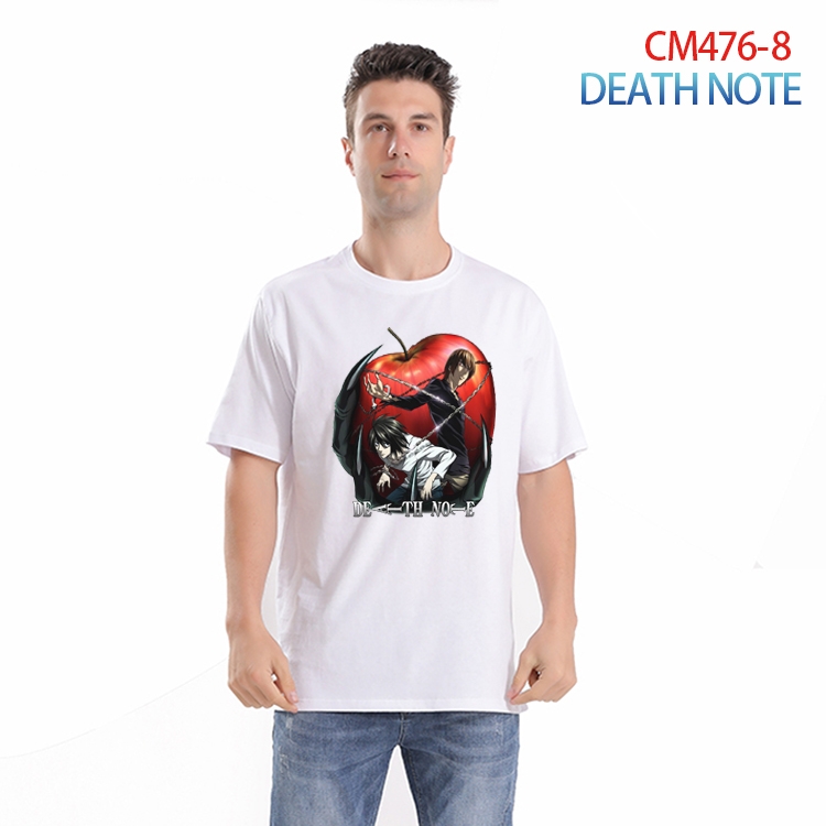 Death note Printed short-sleeved cotton T-shirt from S to 3XL CM-476-8