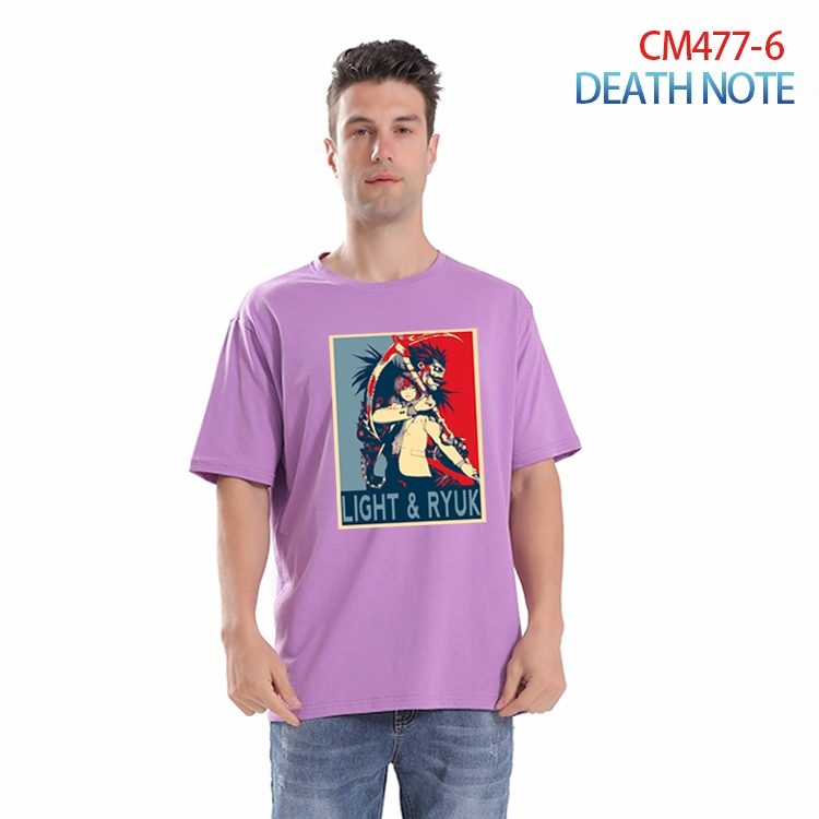 Death note Printed short-sleeved cotton T-shirt from S to 3XL CM-477-6