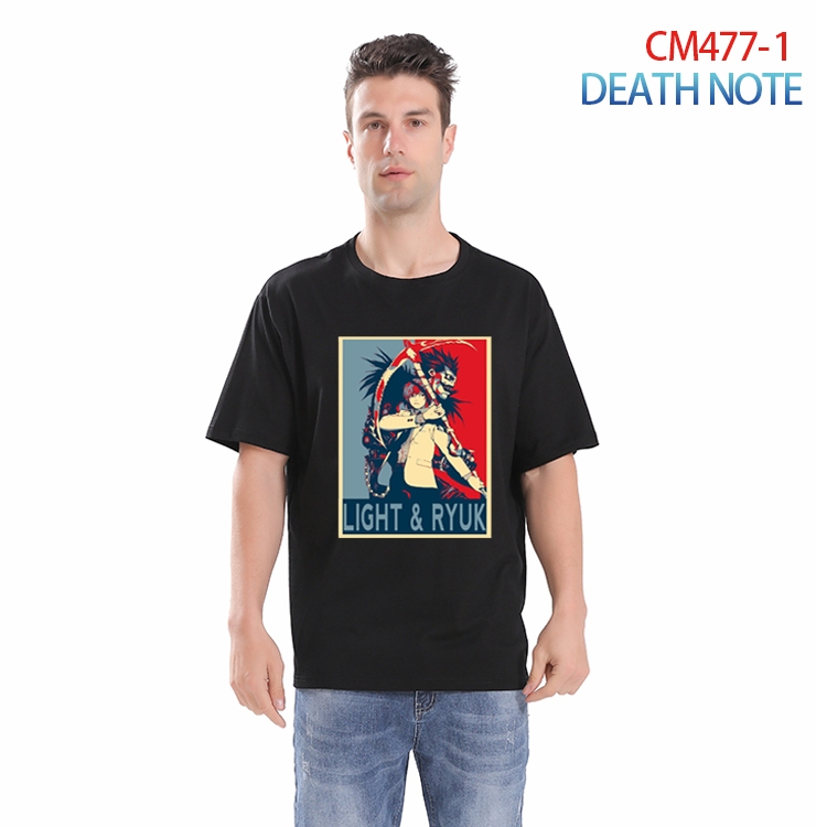 Death note Printed short-sleeved cotton T-shirt from S to 3XL CM-477-1