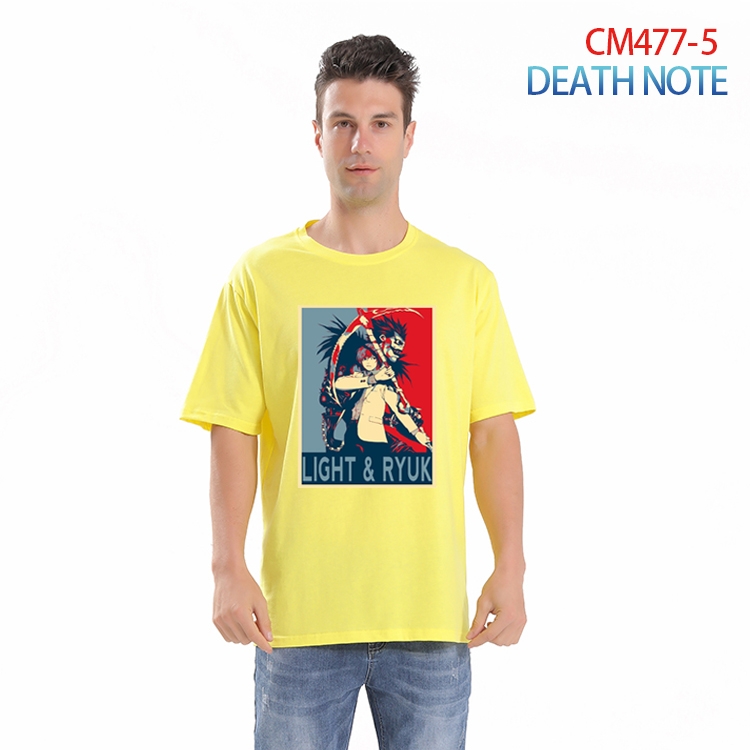 Death note Printed short-sleeved cotton T-shirt from S to 3XL CM-477-5