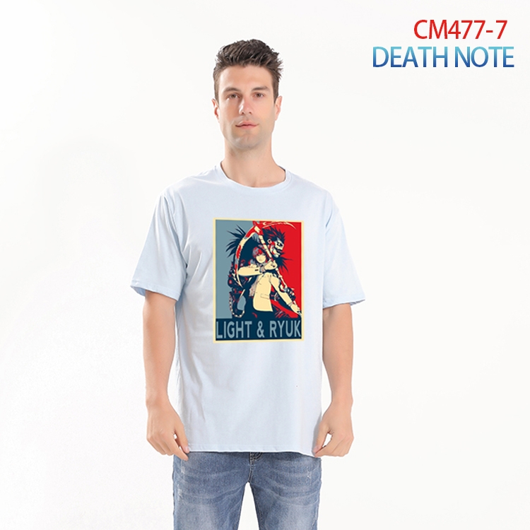 Death note Printed short-sleeved cotton T-shirt from S to 3XL CM-477-7