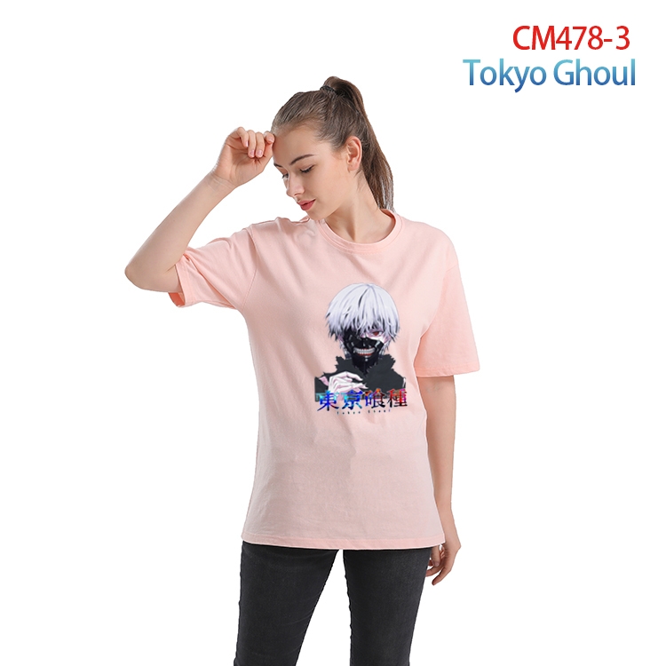 Tokyo Ghoul Women's Printed short-sleeved cotton T-shirt from S to 3XL CM-478-3